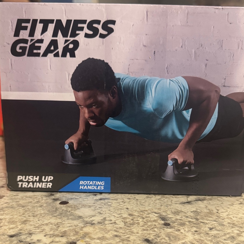 Fitness Gear Push Up Trainer with Rotating Handles - Black